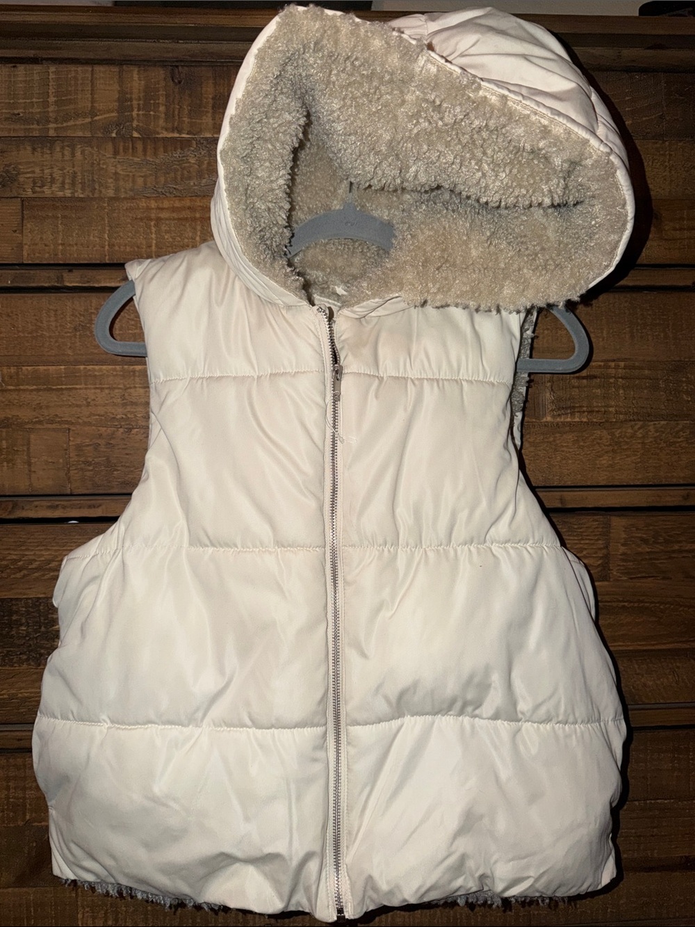 Universal Thread Cream Sherpa-Lined Kids Puffer Vest